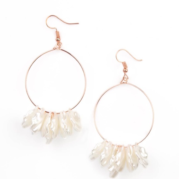 Sailboats and Seashells - Copper earrings - Picture 2 of 2